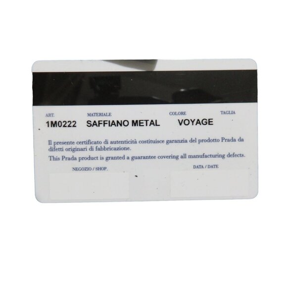 PRADA Voyager Italian Saffiano Leather Metal 6 Key Holder Cobalt Turquoise Blue - Picture 9 of 10